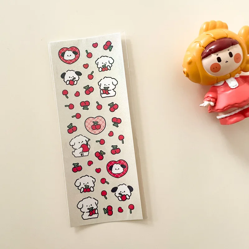 Cute Cartoon Dog Decorative Stickers DIY Scrapbooking Album Happy Plan Journal Hand Account Collage Diary Kawaii Stationery | Канцтовары