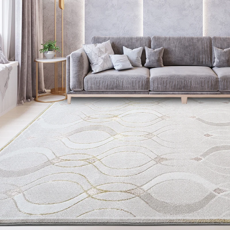 

High-end Luxury Carpets for Living Room European Sofa Coffee Table Area Rug Modern Home Bedroom Carpet Nordic Thick Floor Rug