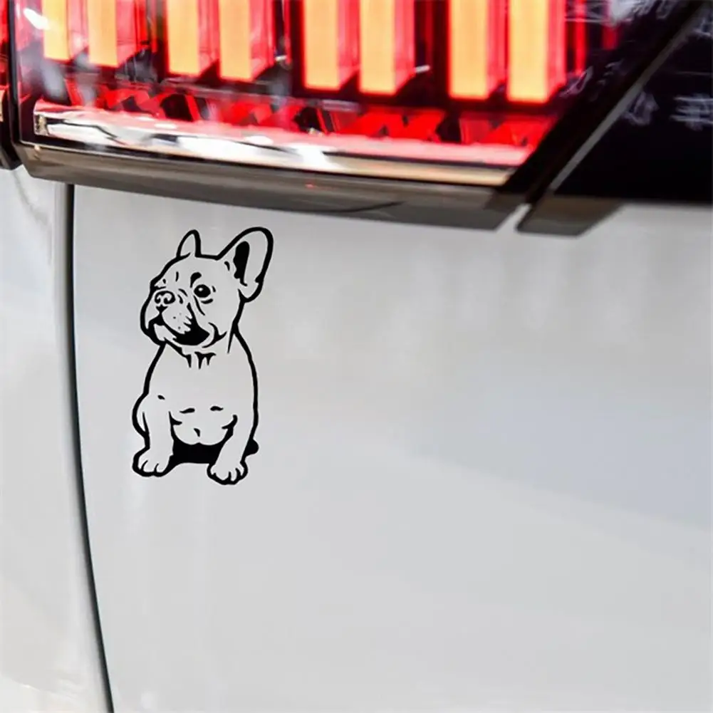 Забавные 3d наклейки французский бульдог собака светоотражающая фотография