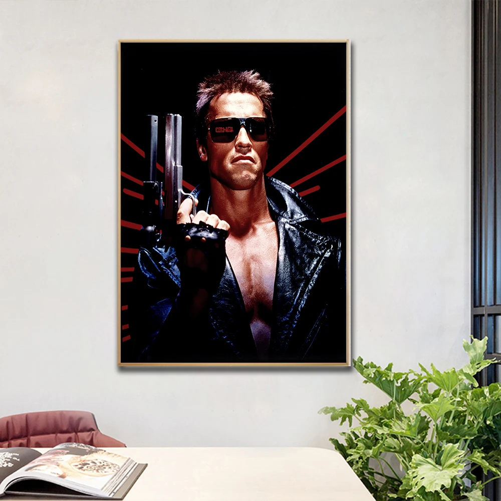 HD Schwarzenegger Terminator T800 картина маслом на холсте плакаты и принты настенные картины