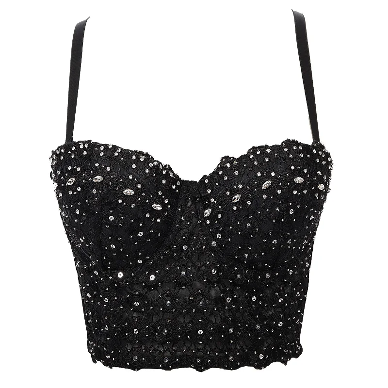 Lace Top Bustier Corset Fashion Tops Chaleco 2021 Off Shoulder Corto Brallette Corpiño De Mujer Ropa Para Topy Damskie Ladies