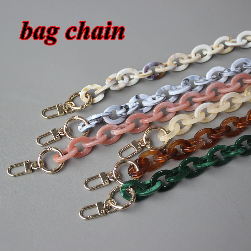 

45cm/80cm/120cm Detachable Resin Chain For Woman Bag Accessory Colorful Acrylic Thick Chain Luxury Shoulder Strap Bag Accessory