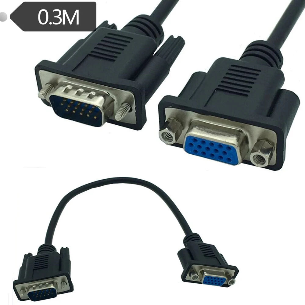

VGA HDTV/HD15 Male to Female Cable Can be mounted on a face plate 0.3m