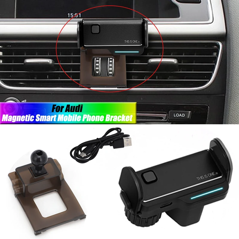

Car Phone Holder For Audi A1 A3 Q2L Q3 Q7 Q5 A6 A4 A4L Q5L A5 A6L A7 Q8 2011 - 2016 Magnetic Smart Cell Mobile Phone Bracket