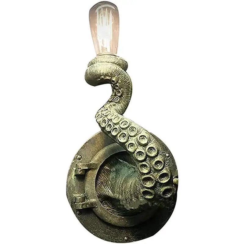 

Retro Octopus Light Electric Resin Wall Lamps Tentacle Bulb Light Octopus Wall Hanging Lamp For Home Hallway Decor Wall Lights