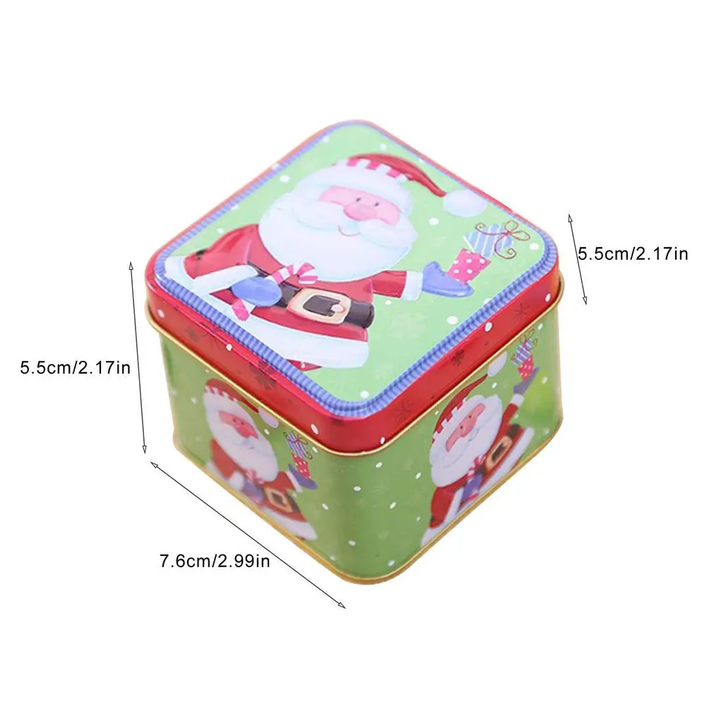 

12pc Christmas Cartoon Storage Candy Tin Box Candy Jar Christmas Snowman Box Tea Storage Organizer Box Christmas decorations