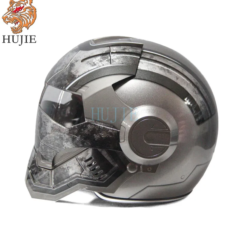 Масей Мэтт Грей Военная Машина Мужские Женские Железный человек Шлем Мотоцикла Полу-открытое Лицо ABS Каска Мотокросс.