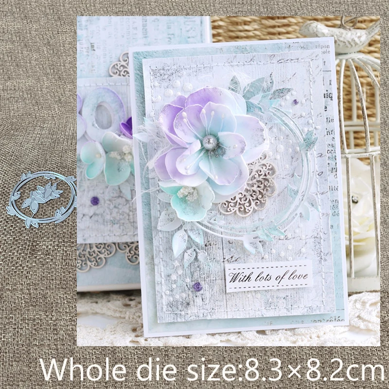 Новый дизайн металлические высечки листья листва кольцо украшение альбом для