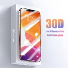 Защитное закаленное стекло 30D для iphone 12 11 Pro X XR XS Max, стекло для iPhone 13, Защита экрана для iPhone 12 11 Pro Xs Max