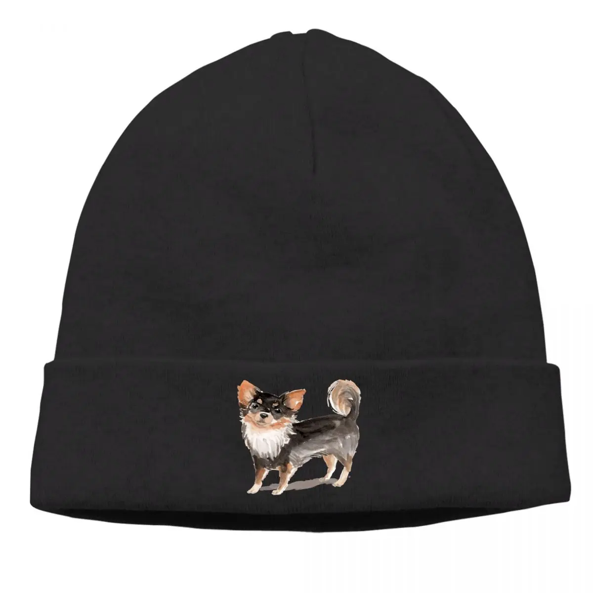 

Chihuahua Mammals Winter Warm Beanie Hats Long Haired Knit Bonnet Hipster Skullies Caps Earmuffs