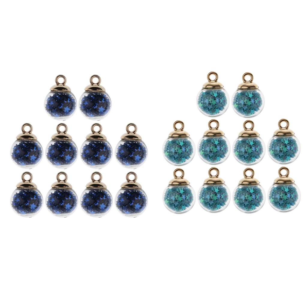 20 шт лучшие подвески в виде стеклянного шара со звездой для ожерелья браслеты