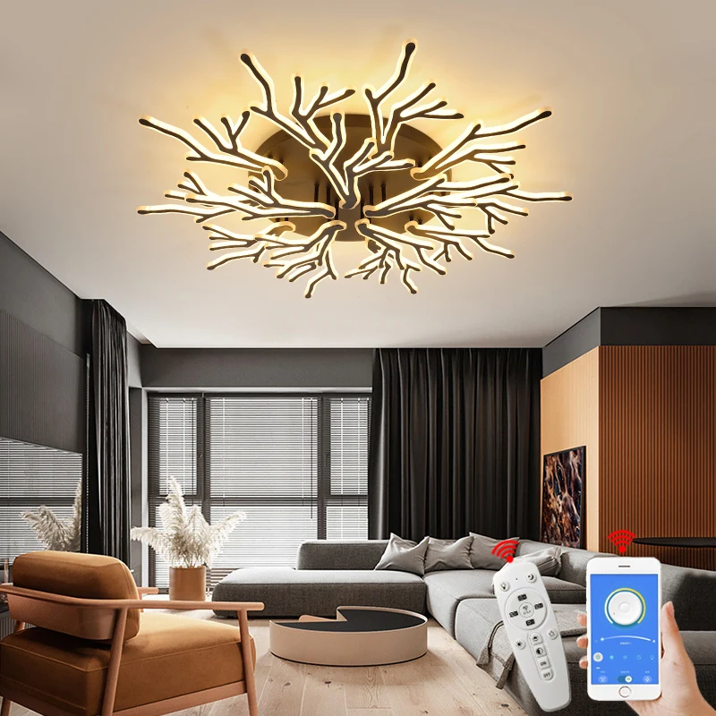 Candelabro led moderno Blanco/sala de estar negro para, dormitorio, restaurante, iluminación led, accesorios de iluminación para el hogar