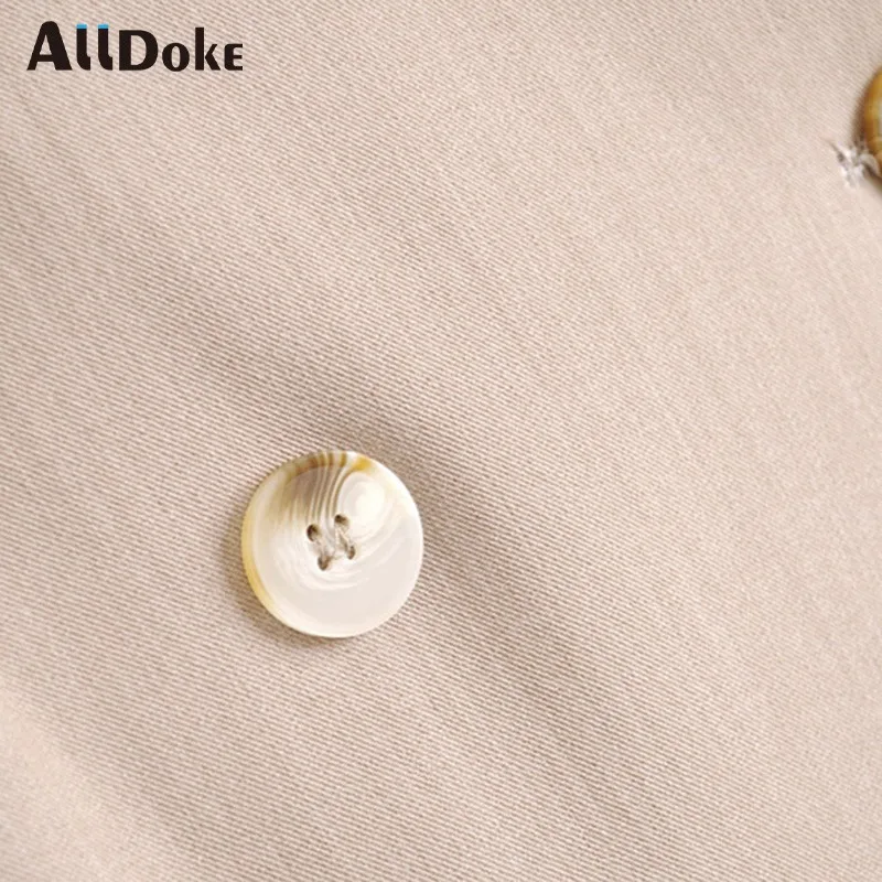 

ALLDOKE vintage casual double breasted blazers women autumn notched long sleeve coats streetwear office ladies blazers coats