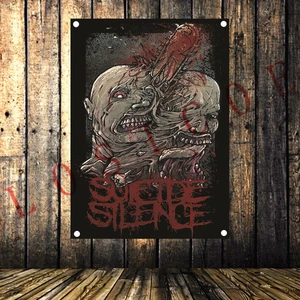 Large Music Illustrated Rock Band Posters Wall Stickers High Grade Canvas Art Four Holes Banners & Flags Home Decoration Gift