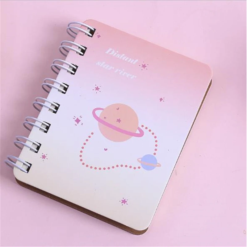 80 листов мини милые блокноты звезда реки карман Портативный спирального