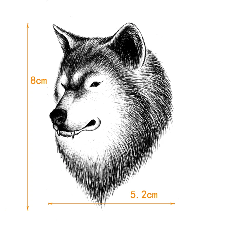 Водостойкая временная татуировка Wolf для женщин искусственная наклейка на тело