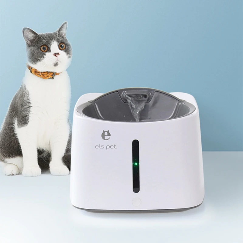 

e els pet Infrared Sensor Auto On/Off Automatic Pet Water Fountain 50Oz/1.5L Water Bowl Dog Water Dispenser Drinking Fountain