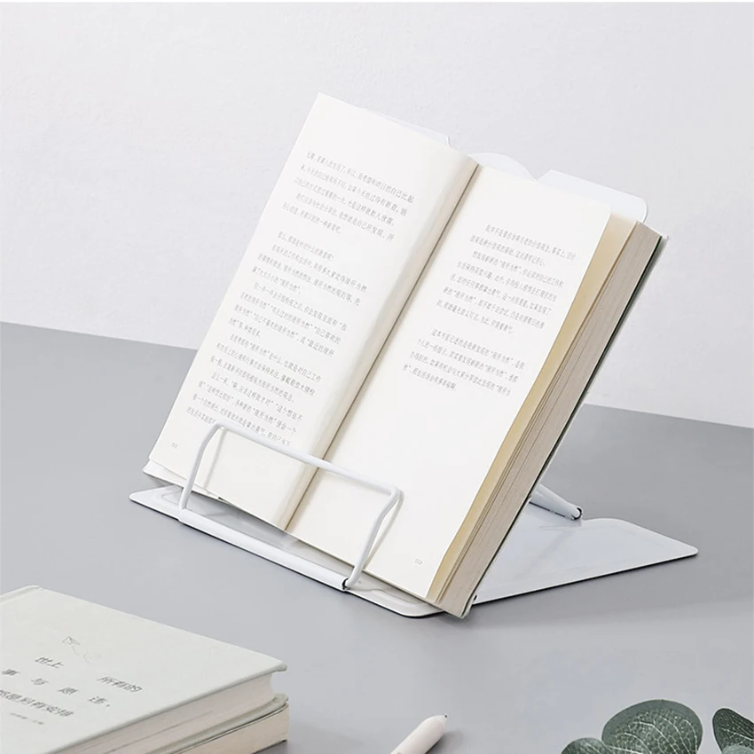 Металлическая, для книги Стенд 6 комплектов/коробка передач Регулируемый держатель для книг лоток и бумажные страницы зажимы-Поваренная книга светодиодные настольные лампы для чтения Портативный учебников Bookstands