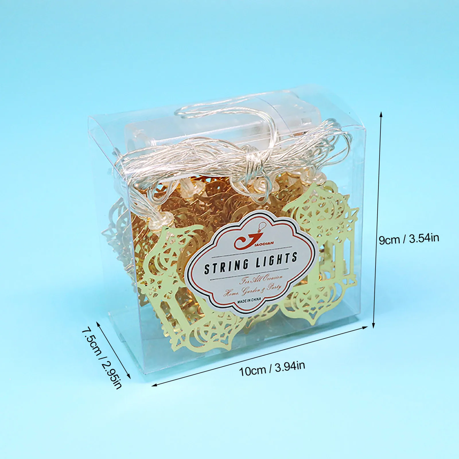 

Muslim Ramadan Lantern String Lights Pendant Length 165cm Battery Powered Eid al-Fitr Festival Light