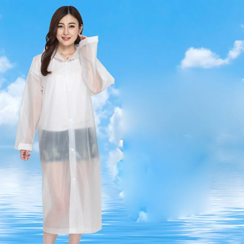 1 шт. неодноразовый Прочный модный прозрачный дождевик с капюшоном Полный