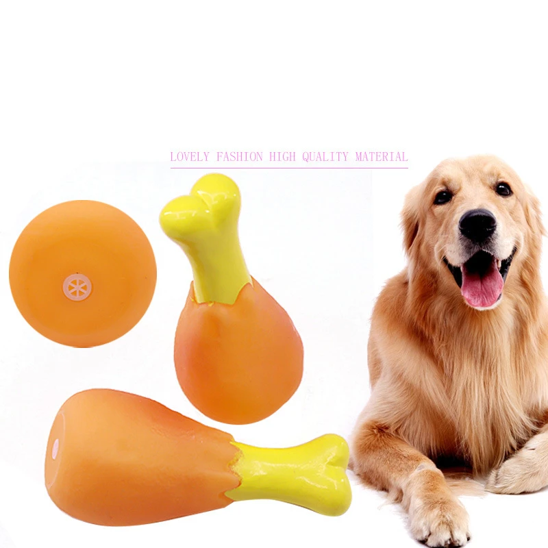 

Pet Dog Squeak Chew Toys Funny Chicken Legs Designs Dog Toys for Small Large Dog Cat Puppy Sound Chicken Chew Toy Squeaker