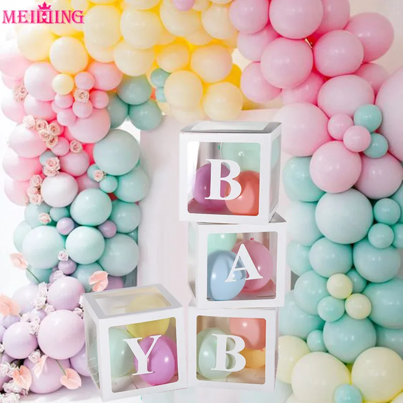 Прозрачный воздушный шар с буквенным именем для мальчиков и девочек украшение