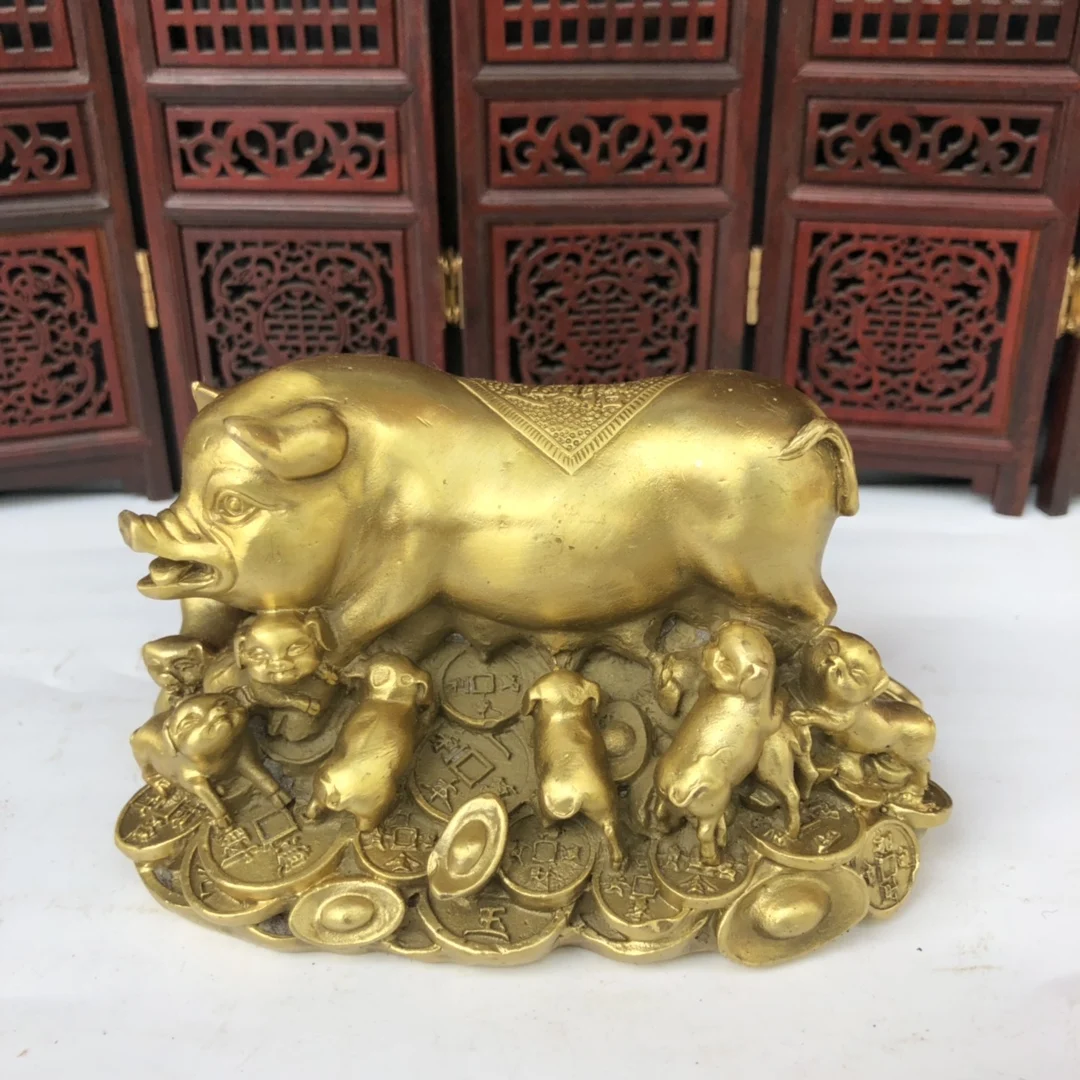 China Elaboration Brass Statue Lucky Wealth 