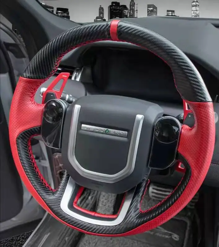 

DIY Hand-sewn steering wheel cover For Land Rover discovery M sports version Non-slip and breathable car accessories wheel cover