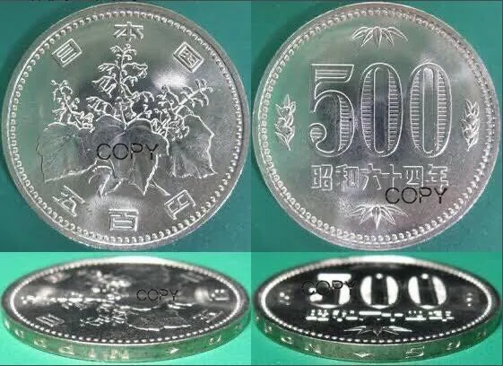 

Копия никелевой монеты 1000 шт./лот Japan Showa 64 года 500
