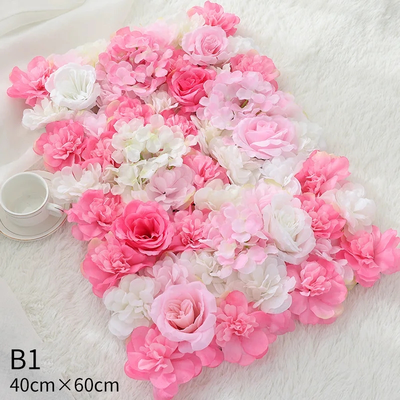 

Декоративная Цветочная панель для стен, искусственные шелковые цветы для дня рождения, свадьбы, Настенный декор для вечеринки в честь будущ...