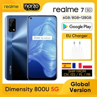 global version realme 7 5g smartphone 6gb 128gb dimensity 800u 6 5 inch 120hz display 48mp quad cameras 5000mah 30w dart charge