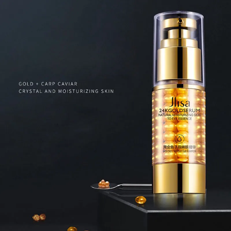 Покрытыем цвета чистого 24 каратного золота против морщин вокруг глаз Сыворотки
