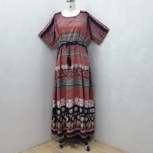 African Dresses For Women 2021 New Dashiki Loose Design Long Sleeve Polyester Plus Size Long Maxi Dress Muslim Fashion Abaya
