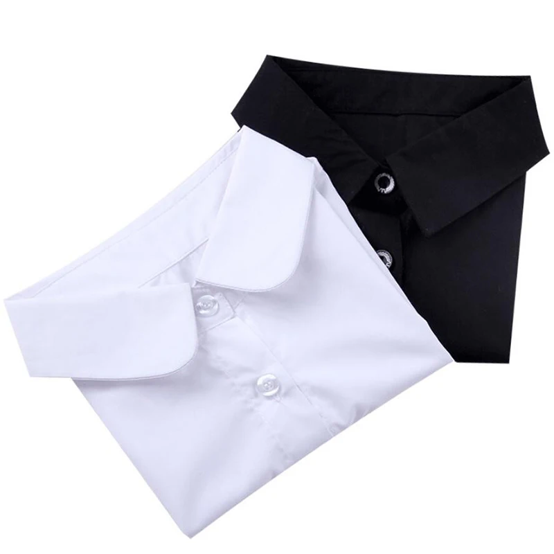 

Fake Collar For Shirt Detachable Collars Solid Shirt Lapel Blouse Top Men Women Black White Clothes Shirt Accessories