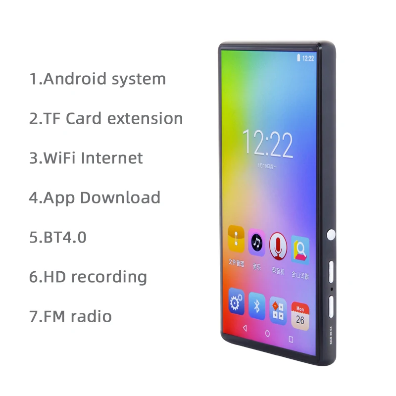 Высокое качество 5.0 сенсорный экран WIFI приложение для Android market загрузка mp4 player |