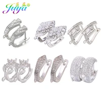 juya handmade goldsilver plated leverback fastener ear wire clasps earring hooks accessories for womens bridal earrings making