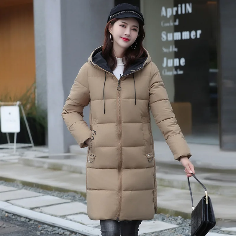 2020 new cotton-padded women's long slim padded down cotton-padded jacket coat winter ladies fashion cotton-padded clothes