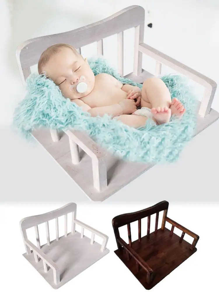 Newborn Baby Bed Photography Props Baby Photography Bed Baby Photo Small Wooden Bed Posing Baby Photography Shooting Props