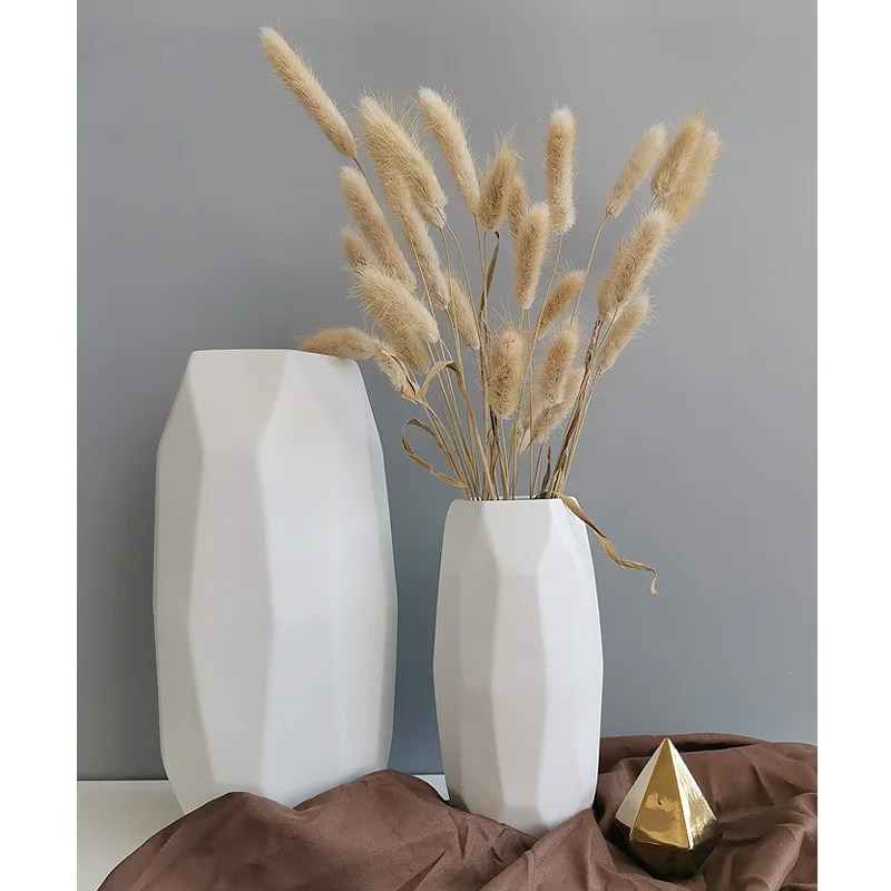 Современная простая и креативная Геометрическая керамическая ваза большая для
