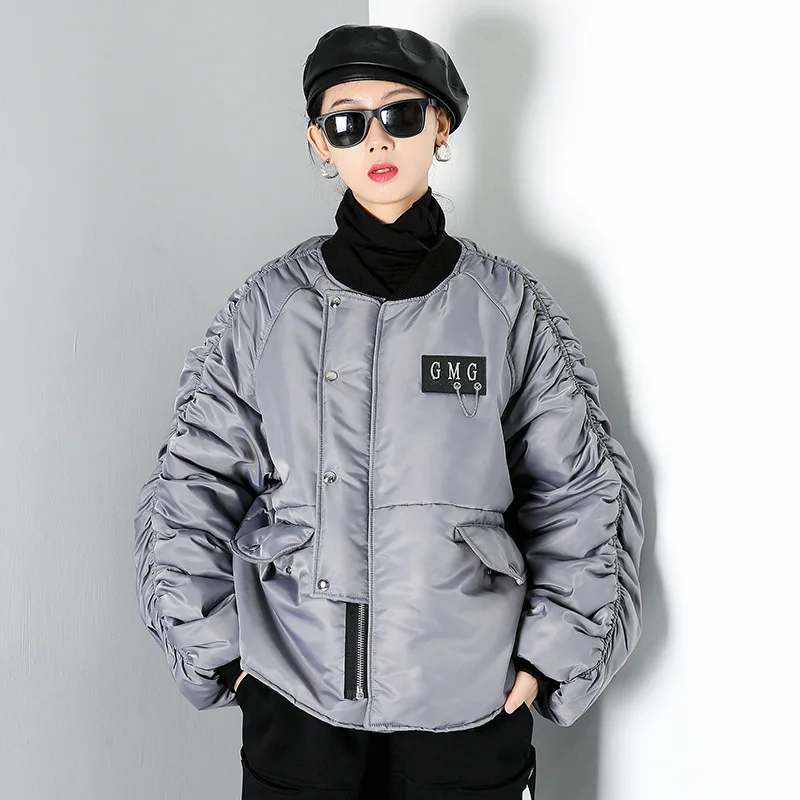 

SuperAen хлопчатобумажная одежда 2021 Новый кардиган на молнии с хлопковой курткой модный Плюс Размер однотонное зимнее пальто для женщин