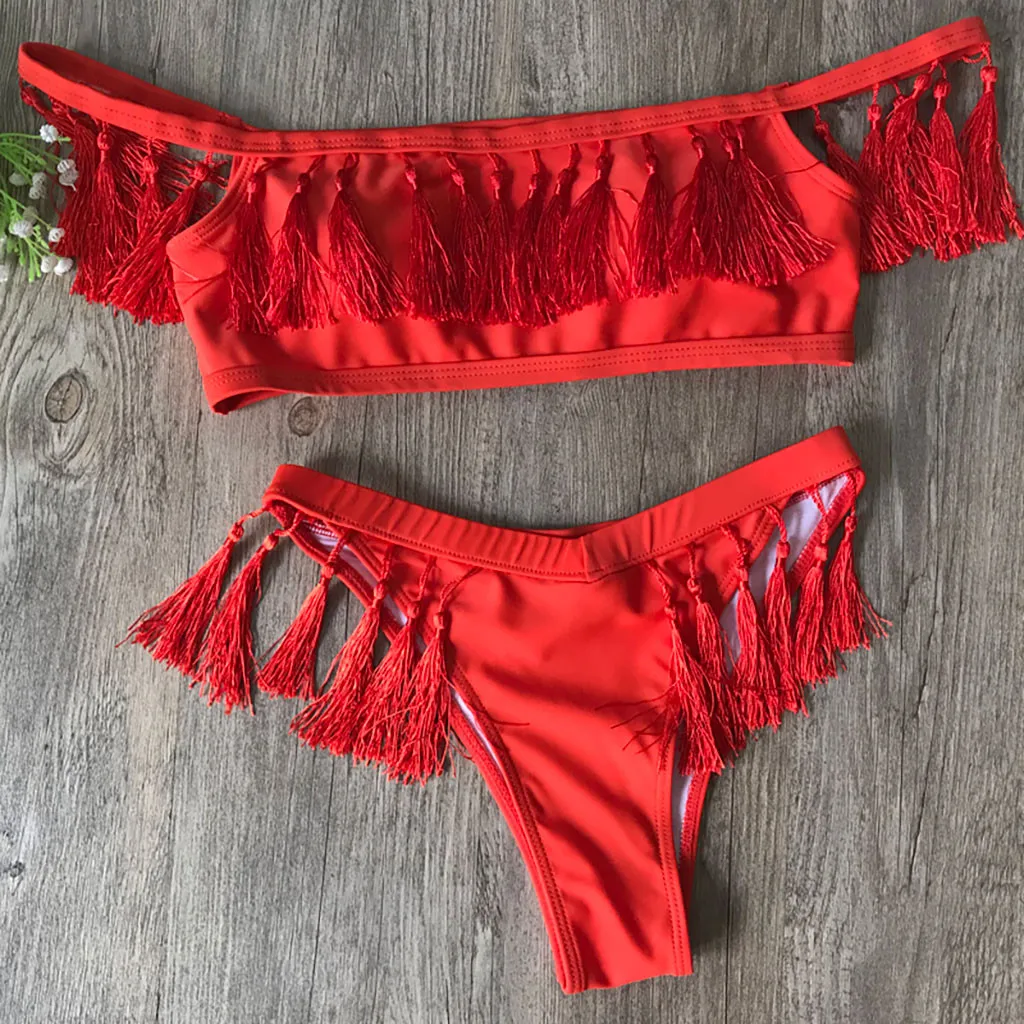 Женский купальник бикини Цельный цельный бюстгальтер пляжная одежда Пляжное