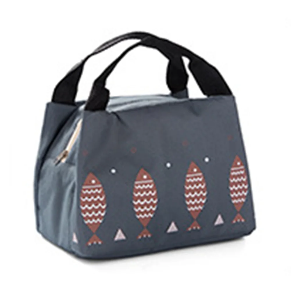 Оксфордская тканевая сумка для ланча вместительная школьная Изолированная