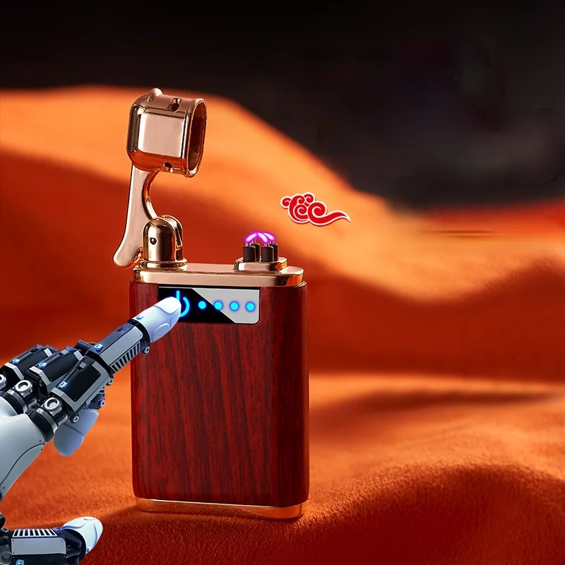 Зажигалка мужская с имитацией сандалового дерева винтажная ветрозащитная