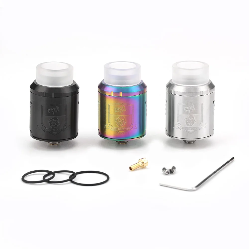 

Coil Father SS King Drop RDA GEN 2 BF Pin 24mm Atomizer Vape Cotton Gift DIY Squonk User 510 Electronic Cigarette Box Mod