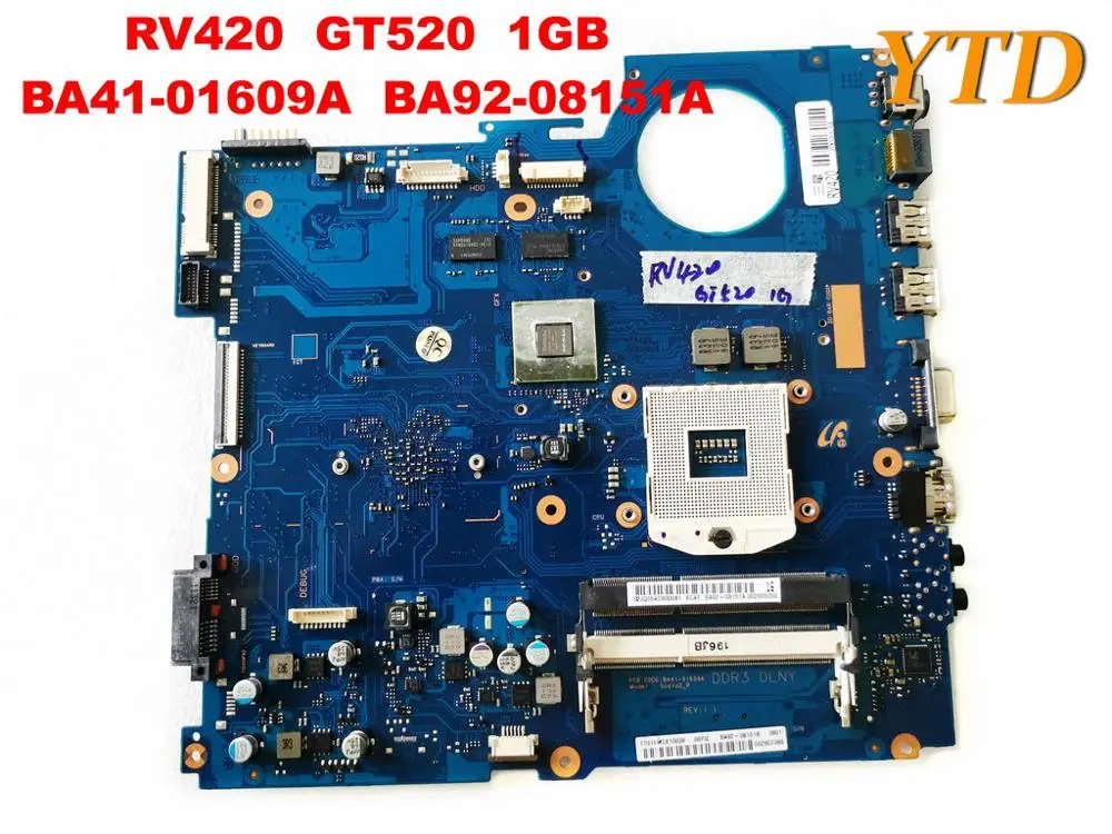 Оригинальное для SAMSUNG RV420 Материнская плата ноутбука GT520 1 ГБ BA41 01609A BA92 08151A