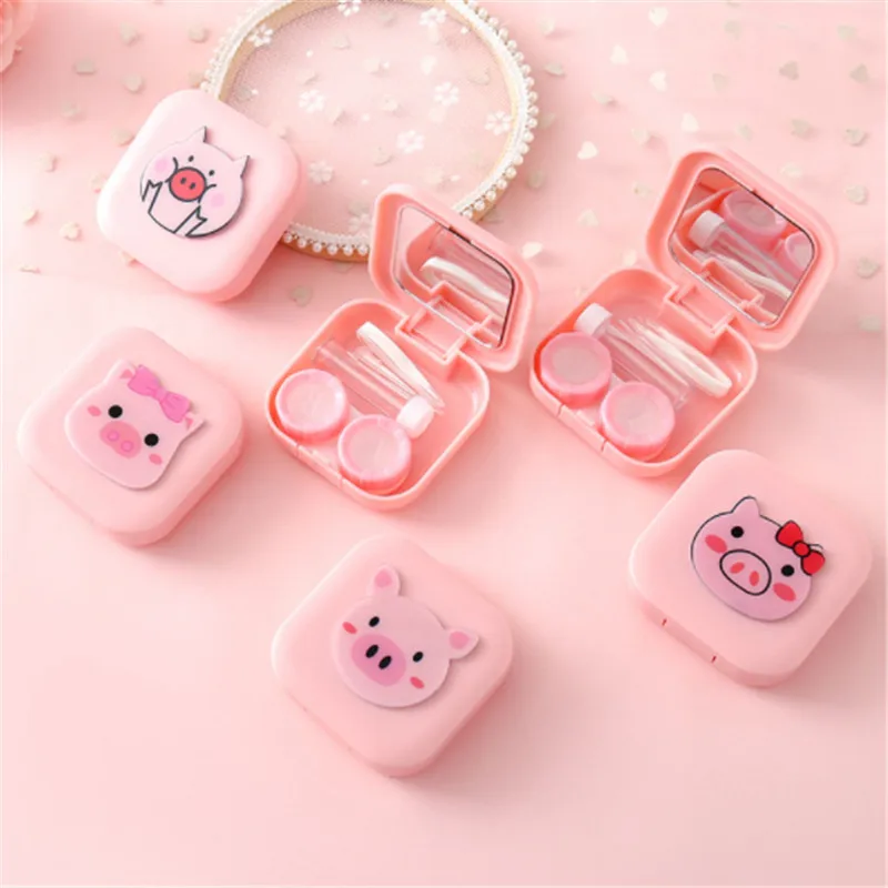 1 набор мультяшный Дорожный Чехол для контактных линз дорожный удобный переноски