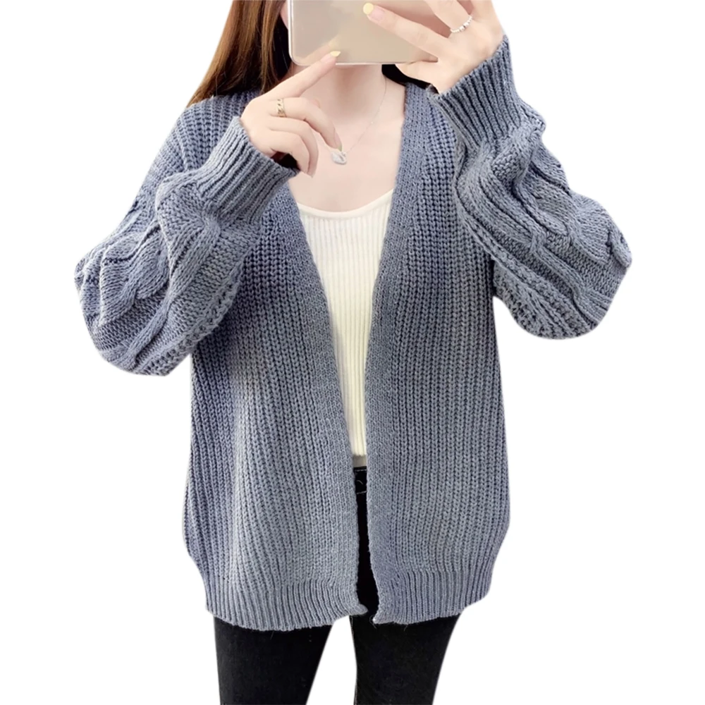 

VICABO осенний вязаный свитер пальто для женщин с длинным рукавом Свободная Повседневная Корейская верхняя одежда однотонные женские кардига...