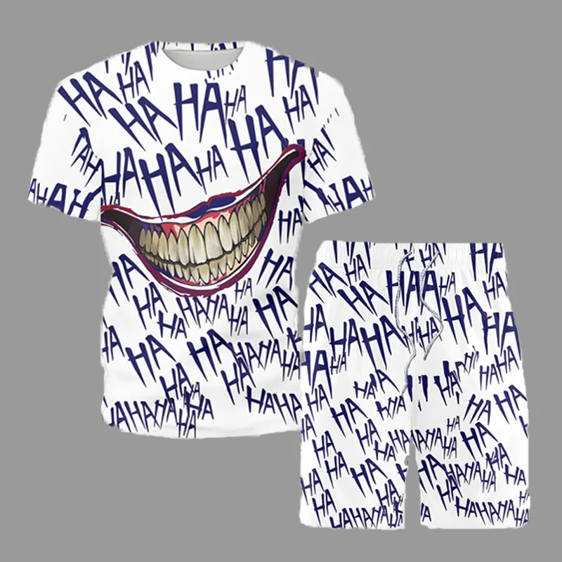 Футболка и шорты мужские с коротким рукавом пляжный комплект в стиле хип-хоп