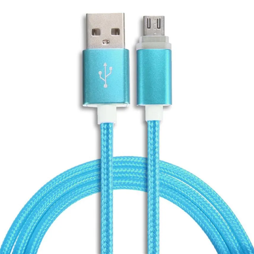 Светодиодный Micro Usb кабель 1 м для Samsung Galaxy S7 Быстрая зарядка Huawei зарядный провод