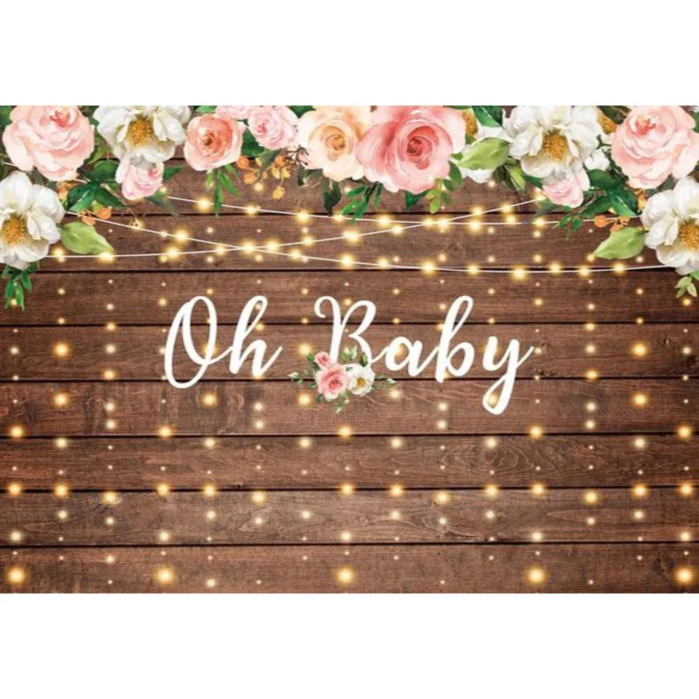 Фон Allenjoy для дня рождения вечеринки Добро пожаловать Oh Baby Shower Причастие